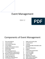 Event Management - Introduction For Bba