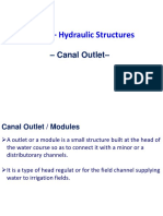 CE 542 - Hydraulic Structures: - Canal Outlet