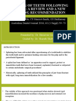 Splinting of Teeth Following Trauma