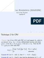Mathematical Statistics (MA212M) : Lecture Slides