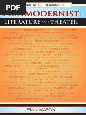 Mason Fran Historical Dictionary Of Postmodernist Literature Pdf Postmodern Literature Postmodernism