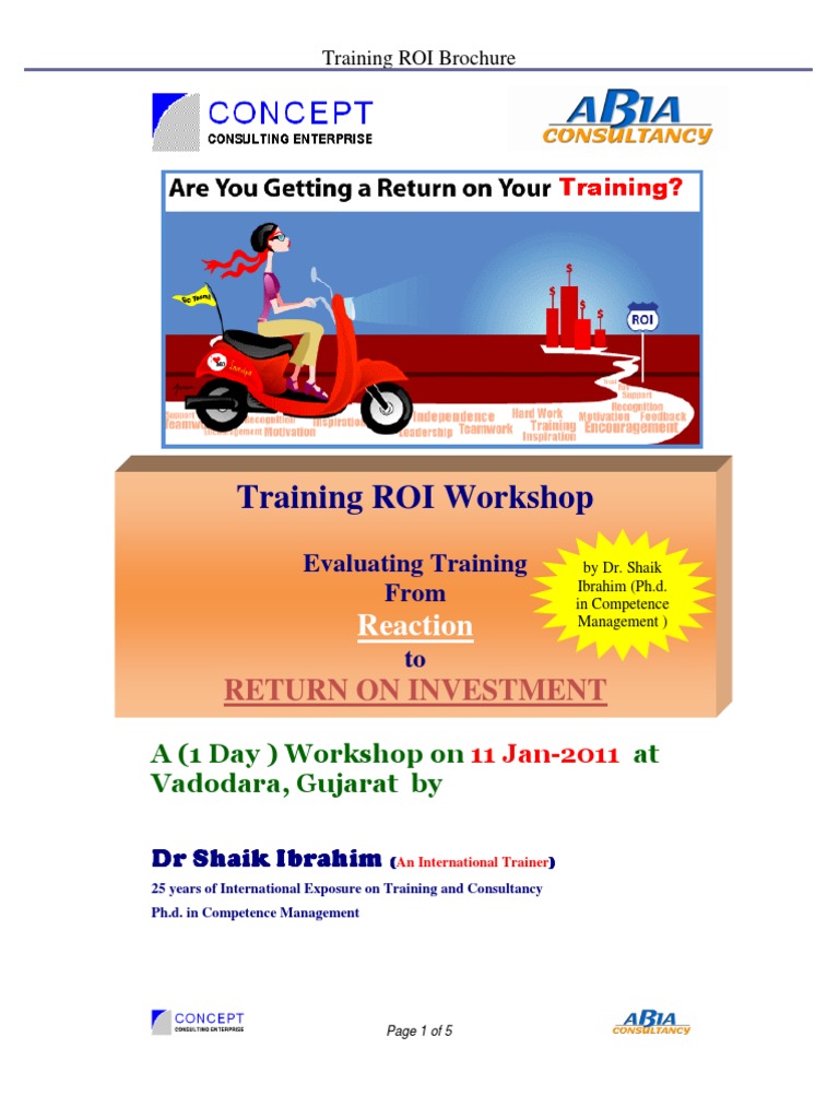 Training ROI Workshop: Return On Investment | PDF | Return On ...