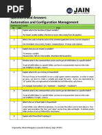 Questions and Answers Automation and Configuration Management