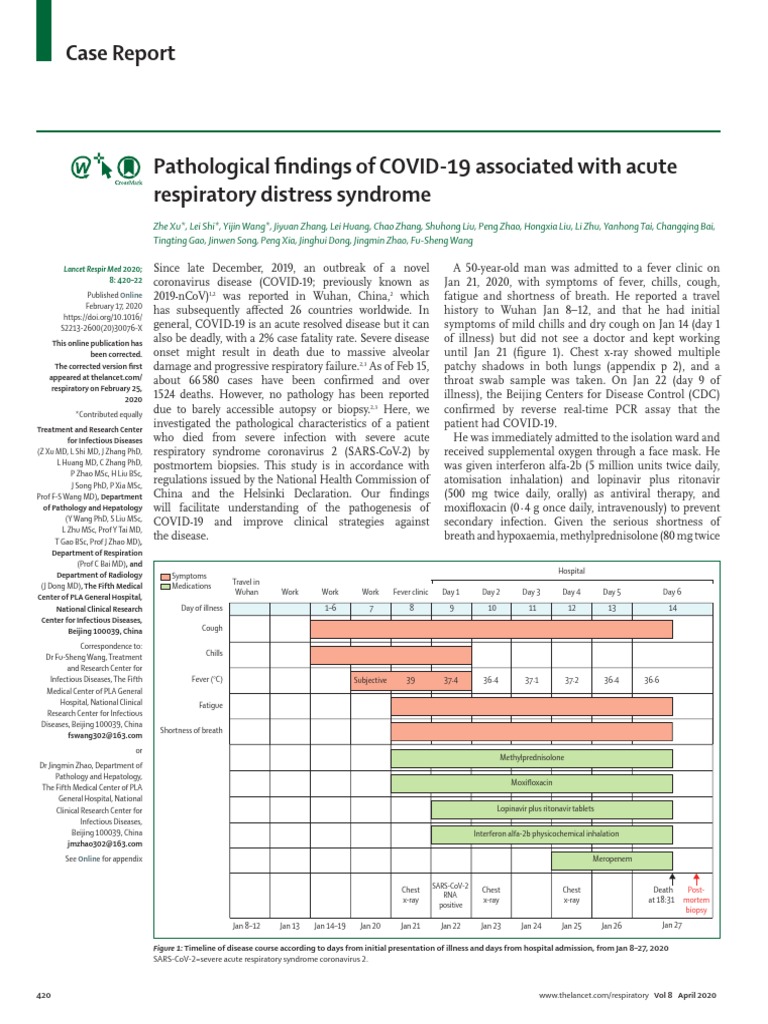 Case Report Lancet Respir Med 2020 PDF Epidemiology Medical Specialties