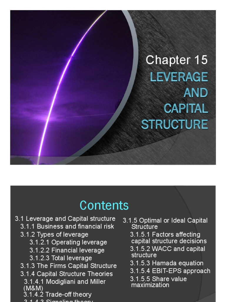 Capital Structure and Leverage Theories | PDF | Capital Structure | Stocks
