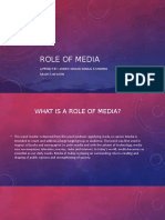 Role of Media: A Project By: Ahmed, Mahad, Minaal & Momina Grade 5, Newton