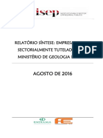 Análise - Geologia e Minas - Relatório 2015