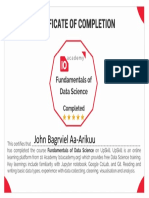 54_Fundamentals of Data Science Certificate