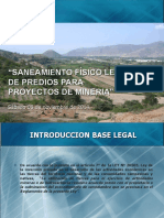 Saneamiento Físico Legal de Predios para Proyectos de Mineria