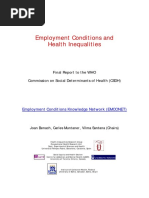 Employment Conditions and Health Inequalities