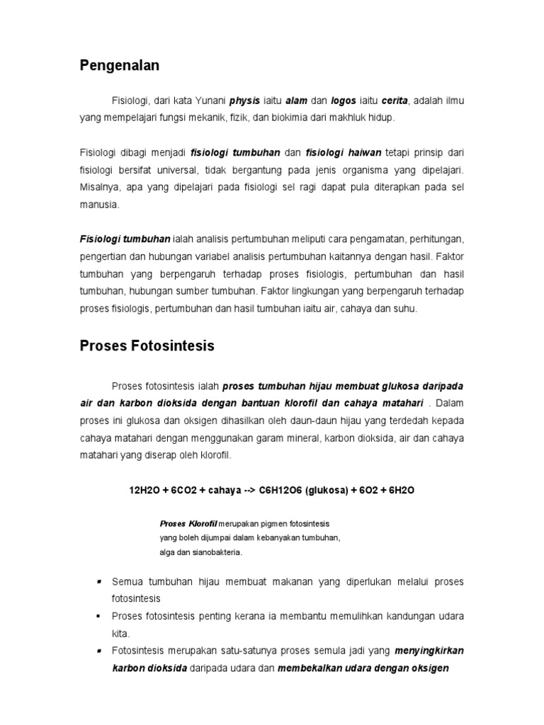 Proses Fotosintesis New Pdf
