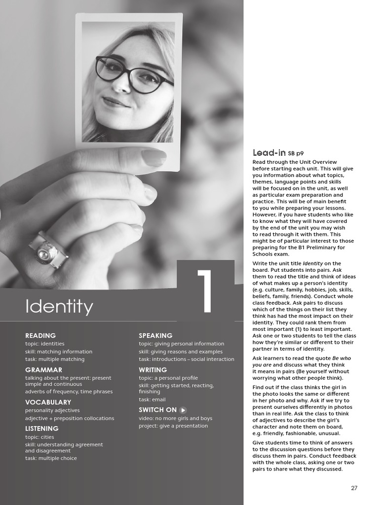 Gold Experience B1 Unit 1 Teacher S Book Pdf Question Test