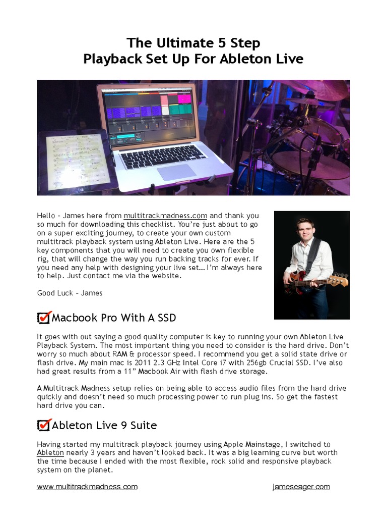 The Ultimate Multitrack Playback Set Up For Ableton Live PDF Solid State Drive Personal