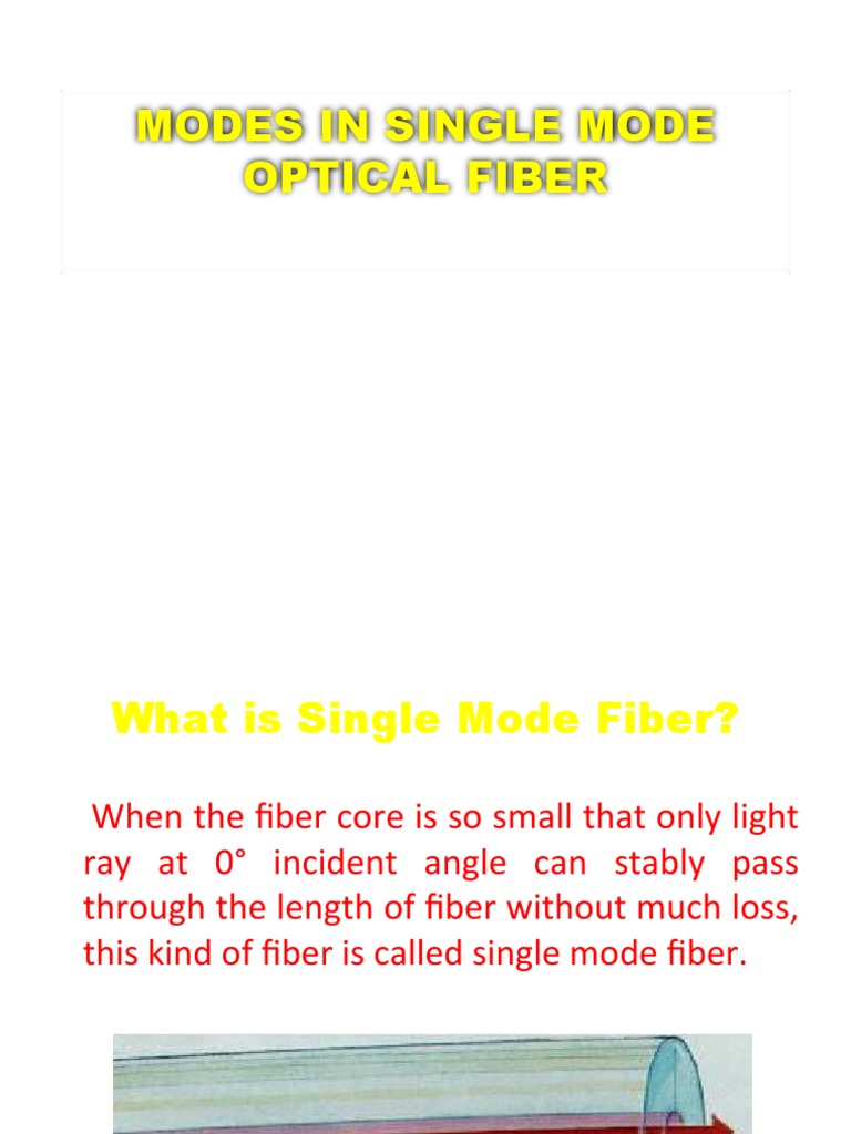 Understanding Single Mode Fiber Modes | PDF | Optical Fiber | Radiation