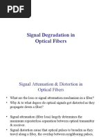 Signal Degradation in Optical Fibers