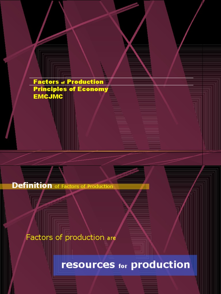 Understanding Factors of Production | PDF | Labour Economics | Resource