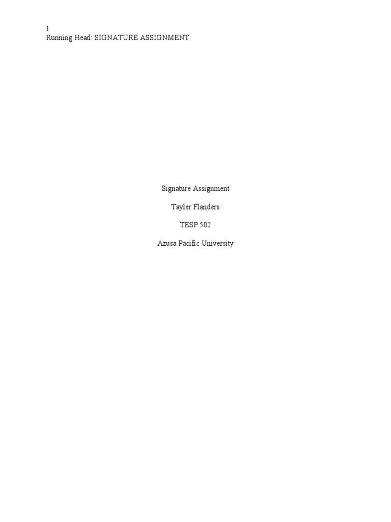 Tesp 502 - Final Signature Assignment | PDF | Learning Styles | Lesson Plan