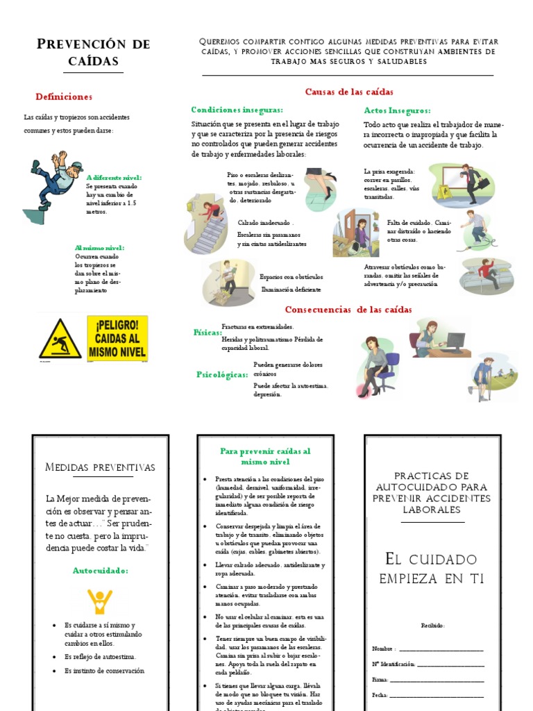 Folleto Prevención AT | PDF Herida | Síndrome del carpiano
