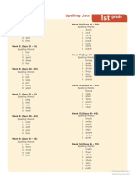 1st Grade Spelling Lists PDF
