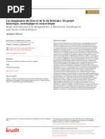 Les imaginaires du livre et de la vie littéraire