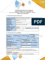 Guía de Actividades y Rúbrica de Evaluación - Paso 4 - Aplicar Una Entrevista