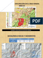 Avance exploración área minera IMBA 03