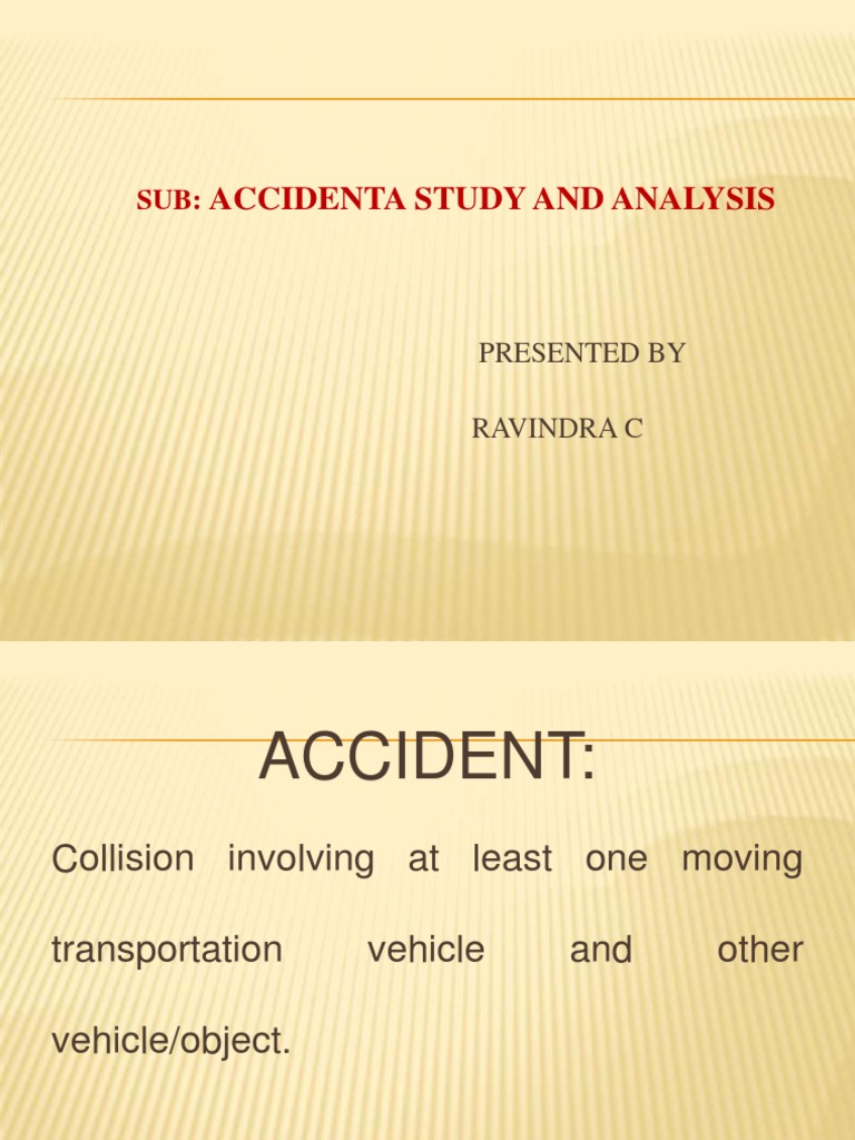 Accident Study and Analysis Overview | PDF | Traffic Collision | Road