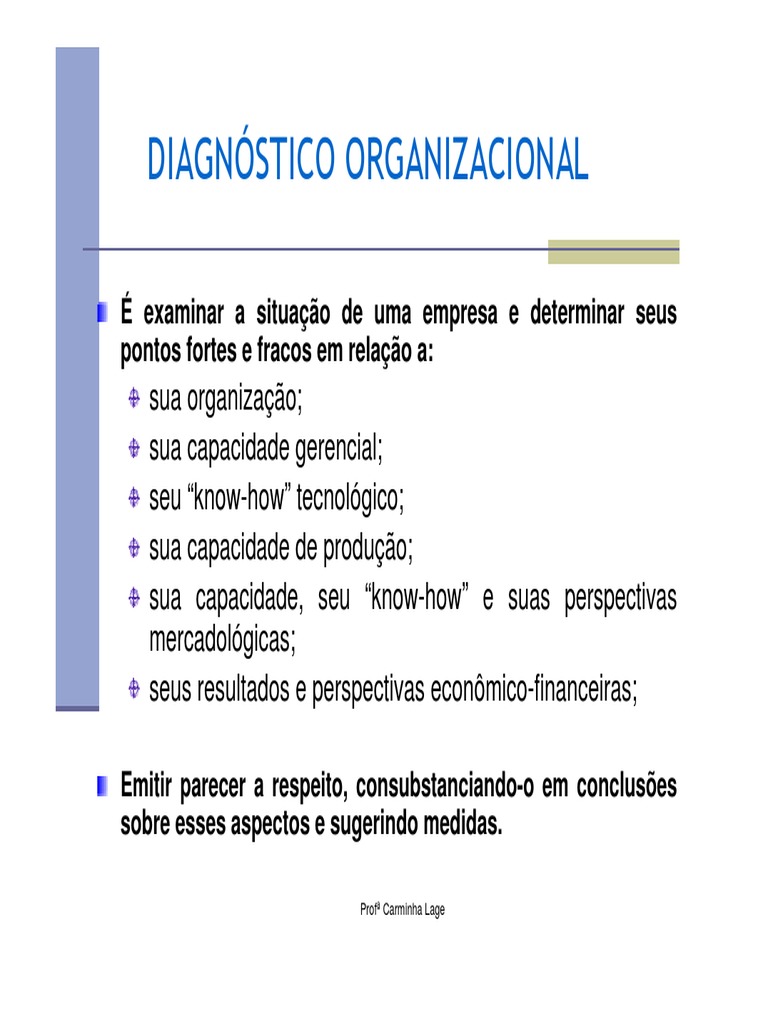 Diagnóstico Organizacional: Análise e Soluções | PDF | Desenvolvimento ...