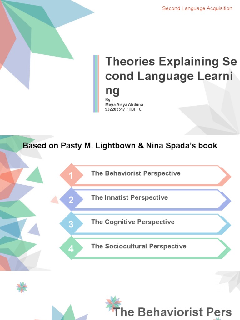 Second Language Learning Theories | PDF | Language Acquisition | Second ...