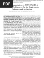 M2M Communications in 3GPP LTE/LTE-A Networks: Architectures, Service Requirements, Challenges, and Applications