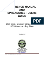 Reference Manual AND Spreadsheet Users Guide: Joist Girder Moment Connections To HSS Columns - Top Plate