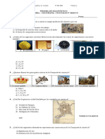 PRUEBA DE DIAGNÓSTICO HISTORIA 5° Básico Con Pauta