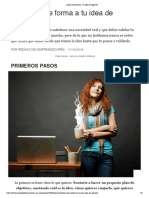 ¿Cómo Darle Forma A Tu Idea de Negocio - PDF