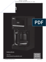 Asdfdfbraun BrewSense Coffeemaker KF 7000 - 7030 - USCA Instruction Manual PDF