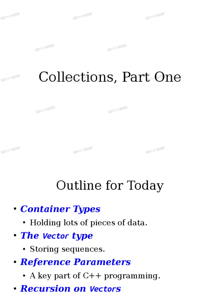 Collections Part One Explained in C++, Java, JavaScript and Python ...