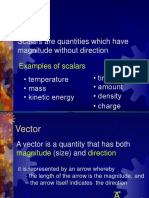 Scalar and Vectors