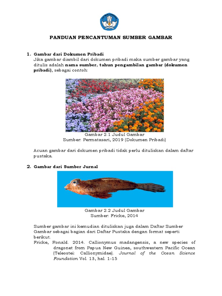 Panduan Pencantuman Gambar | PDF