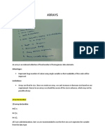 Java Array Notes