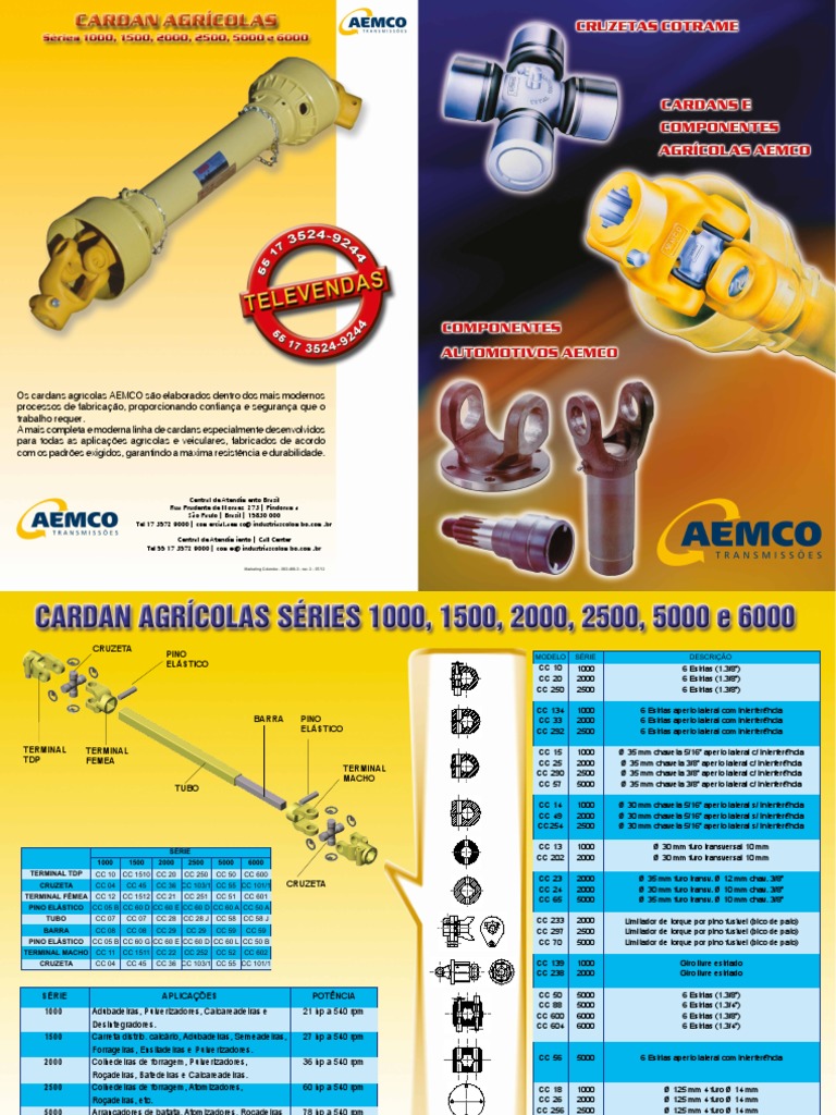Folheto 063486 3 Cardan e Cruzetas Rev 2 | PDF | Tecnologias automotivas |  Engenharia Mecânica