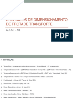 Aulas - 13 (Exercicios Sobre Dimensionamento de Frota de Transporte - CR)