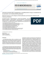 Consenso Nacional Sobre El Diagnóstico, Estratificación de Riesgo y Tratamiento de Los Pac Con Tromboembolia Pulmonar PDF