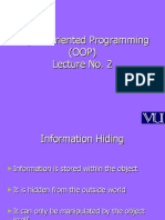 Object-Oriented Programming (OOP) Lecture No. 2