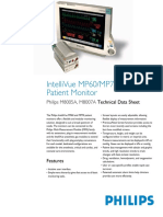 Intellivue Mp60/Mp70 Patient Monitor: Philips M8005A, M8007A Technical Data Sheet