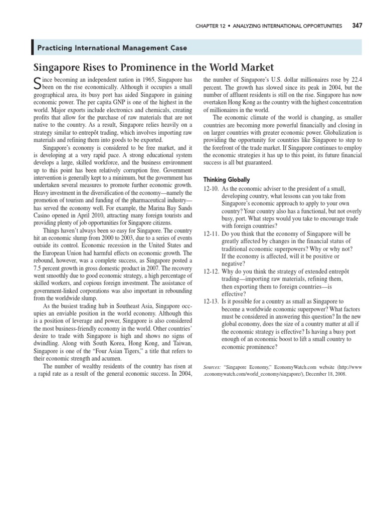 Singapore's Economic Rise and Strategies | PDF | Singapore | World Politics