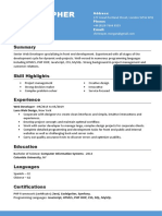 Contoh Template CV Dalam Bahasa Inggris