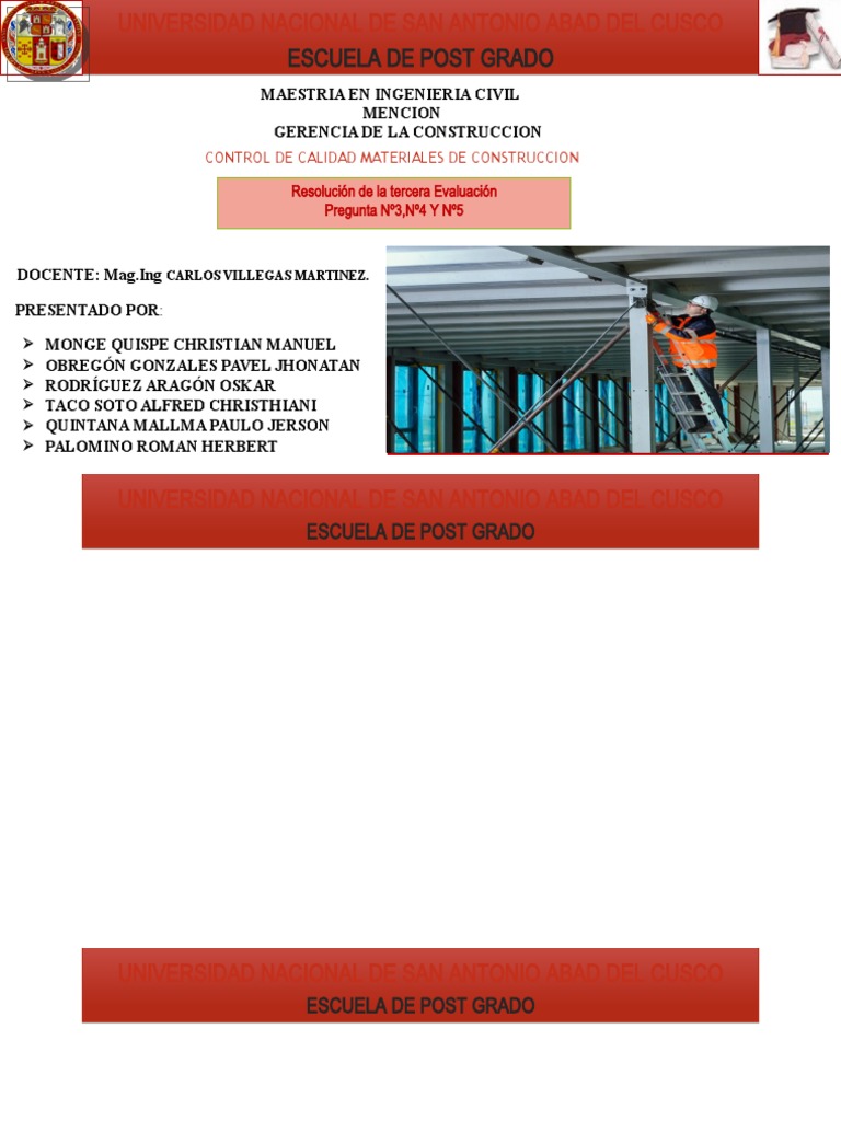 Control de Calidad Materiales de Construccion | PDF