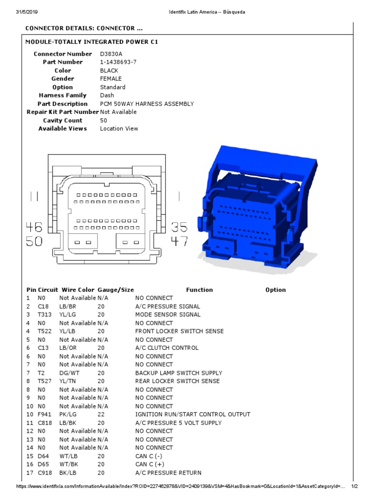 Tipm C1 PDF Electrical Connector Automotive Technologies