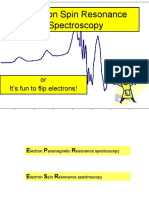 Electron Spin Resonance Spectroscopy: or It's Fun To Flip Electrons!