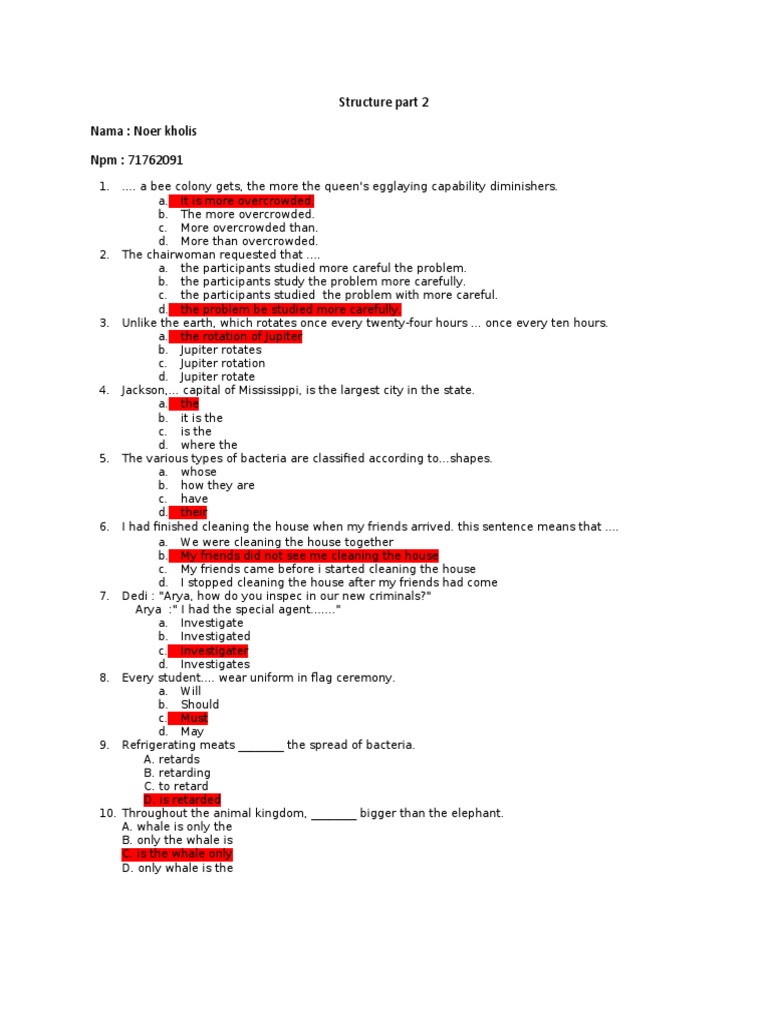 Structure Part 2 Pdf