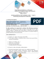 Activities Guide and Evaluation Rubric - Unit 3 - Task 5 - Technology Development Production